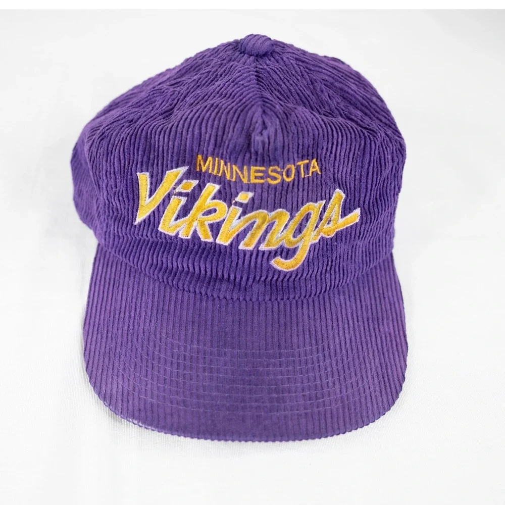 Sports Specialties Vikings Hat THE CORD Purple Good Corduroy Slidesnap Vintage